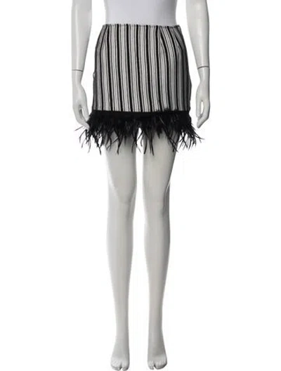 Pre-owned Frederick Anderson Striped Mini Skirt In White