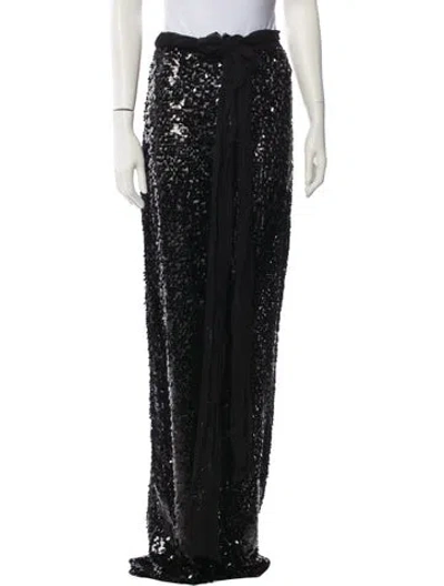 Pre-owned Frederick Anderson Wide Leg Pants In Black