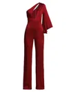 Frederick Anderson Asymmetric Cut-out Jumpsuit In Red