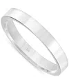 Frederick Goldman Flat Profile Comfort Fit Wedding Band In 14k Gold In White Gold
