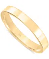 Frederick Goldman Flat Profile Comfort Fit Wedding Band In 14k Gold In Yellow Gold