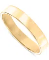 Frederick Goldman Flat Profile Comfort Fit Wedding Band In 14k Gold In Yellow Gold