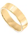 Frederick Goldman Men's Flat Profile Comfort Fit Wedding Band In 14k Gold In Yellow Gold