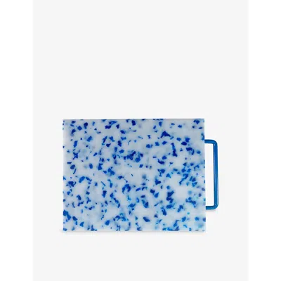 Fredericks & Mae Patterned Rectangle Cutting Board Blue White