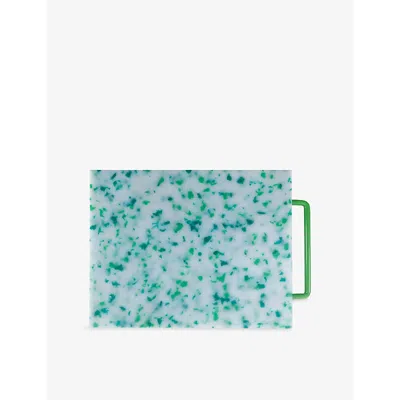 Fredericks & Mae Patterned Rectangle Cutting Board Green White