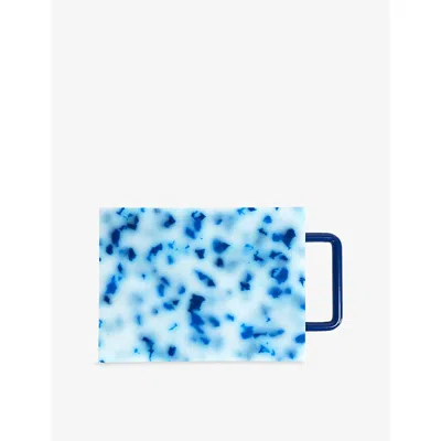 Fredericks & Mae Small Patterned Rectangle Cutting Board&nbsp; Blue White