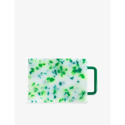 Fredericks & Mae Small Patterned Rectangle Cutting Board&nbsp; Green White