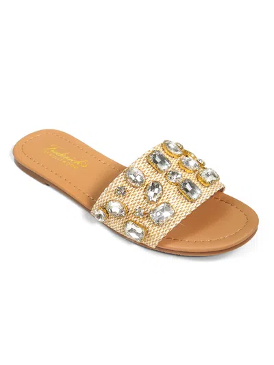 Frederick's Of Hollywood Delilah Flat Sandal In Brown