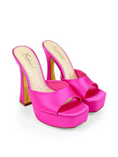Frederick's Of Hollywood Elaina Platform Mule Heel In Pink
