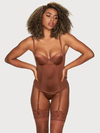 Frederick's Of Hollywood Hollywood Exxtreme Corset In Brown