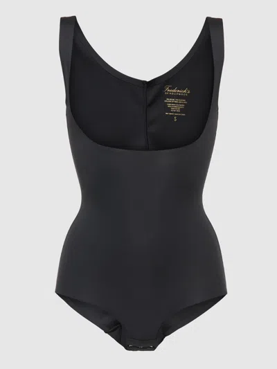Frederick's Of Hollywood Hollywood Shape Sculpting Open Bust Bodysuit In Black