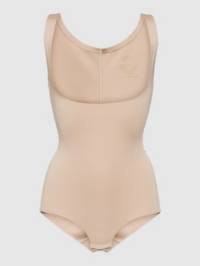 Frederick's Of Hollywood Hollywood Shape Sculpting Open Bust Bodysuit In Pink