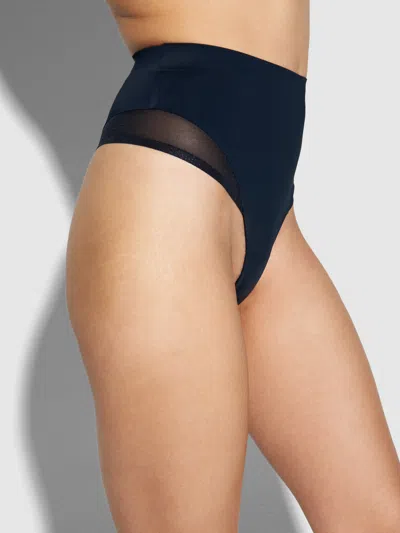Frederick's Of Hollywood Iman Shape High-waist Thong In Blue