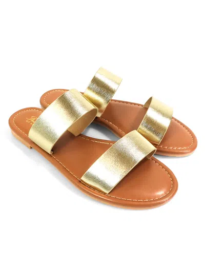 Frederick's Of Hollywood Janelle Double Band Flat Sandal In Multi
