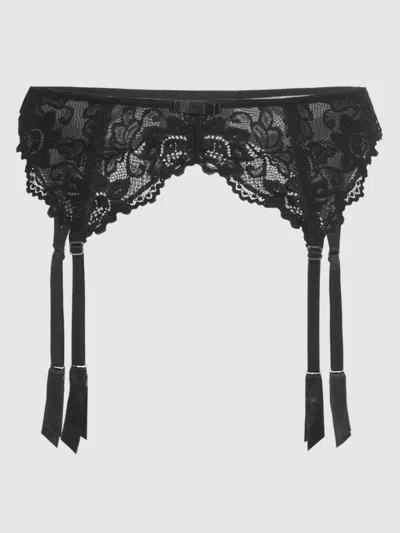 Frederick's Of Hollywood Jessica Lace Garter Belt In Black