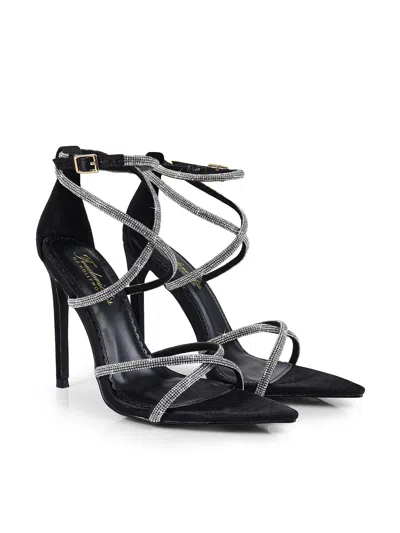 Frederick's Of Hollywood Laurent Rhinestone Heel In Black