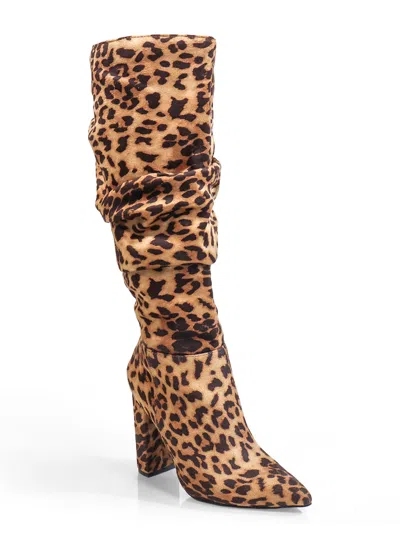 Frederick's Of Hollywood Leanne Slouchy Boots In Brown