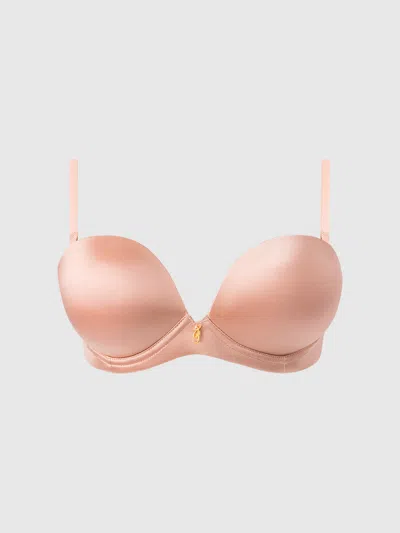 Frederick's Of Hollywood Lexi Strapless Push-up Bra In Orange