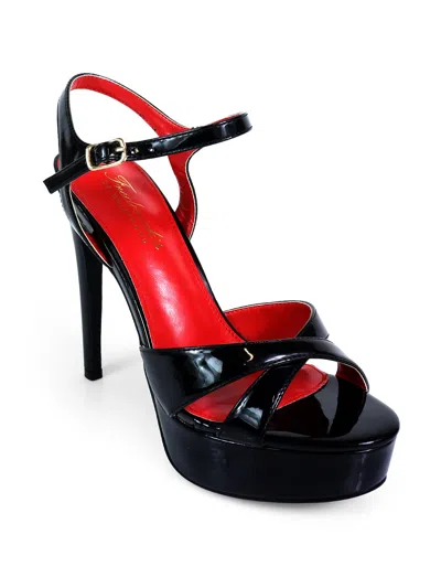 Frederick's Of Hollywood Madison Ankle Strap Heels In Multi