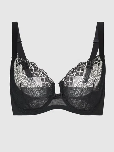 Frederick's Of Hollywood Mariana Lace Full Figure Bra In Black