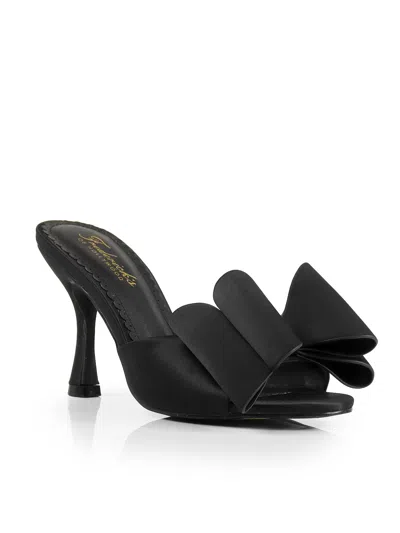 Frederick's Of Hollywood Nana Heel Sandal In Black