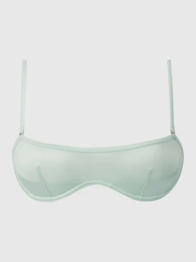 Frederick's Of Hollywood Neev Oil Slick Unlined Bandeau Bra In Blue