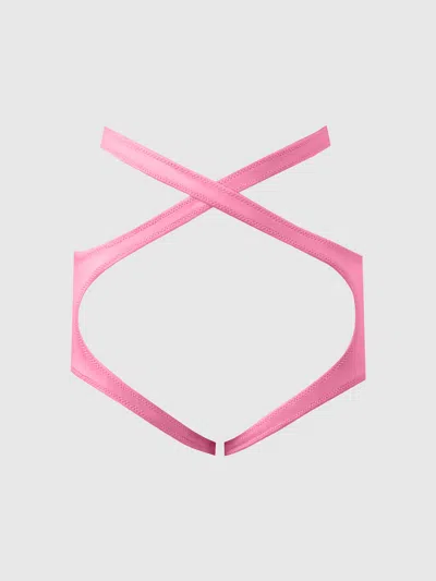 Frederick's Of Hollywood Neev Oil Slick Wrap Garter In Pink