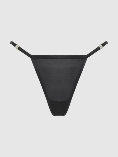 Frederick's Of Hollywood Pia Mesh G-string In Black