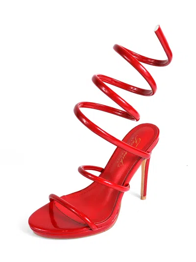 Frederick's Of Hollywood Sabine Round Toe Heel In Red