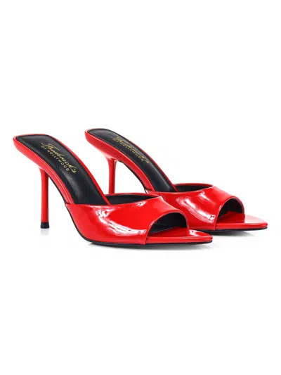 Frederick's Of Hollywood Shanya Mule In Red