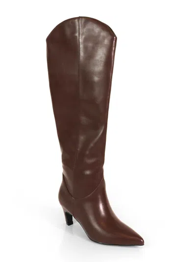 Frederick's Of Hollywood Shirley Cowboy Boots In Burgundy