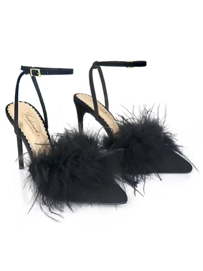 Frederick's Of Hollywood Valerie Feather Pump In Black