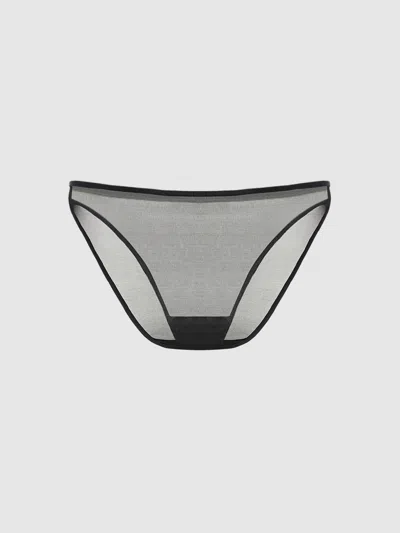 Frederick's Of Hollywood Viv Ultra Fine Mesh Hipster In Black
