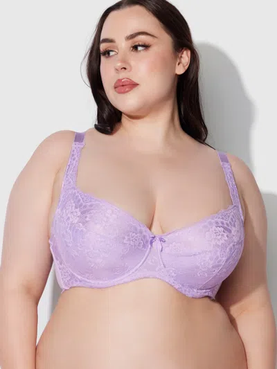 Frederick's Of Hollywood Voluptuous Full Figure Push Up Bra In Purple