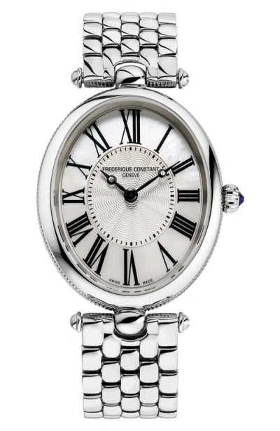Frederique Constant Art Deco Bracelet Watch, 30mm In Silver