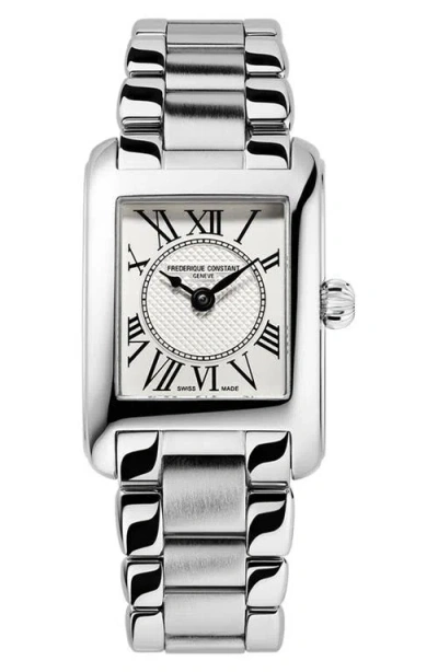 Frederique Constant Carrée Bracelet Watch, 23mm X 21mm In Metallic