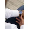 Frederique Constant Classic Manufacture Blue Power Reserve Big Date Automatic Leather Strap Watch, 4