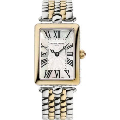 Frederique Constant Classics Carrée Small Seconds Bracelet Watch, 36mm X 25.2mm In Metallic