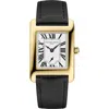 Frederique Constant Classics Carrée Small Seconds Leather Strap Watch, 36mm X 25.2mm In Black