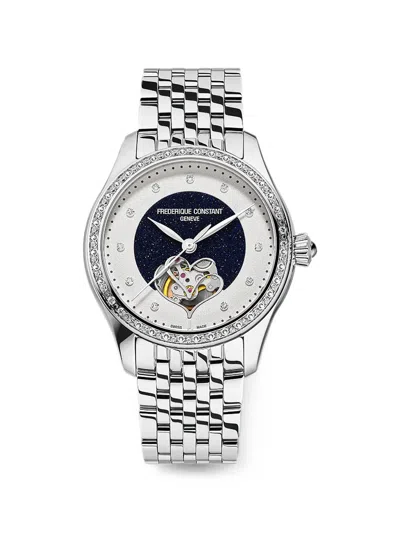 Frederique Constant Classics Double Heart Beat 36mm Watch In Metallic
