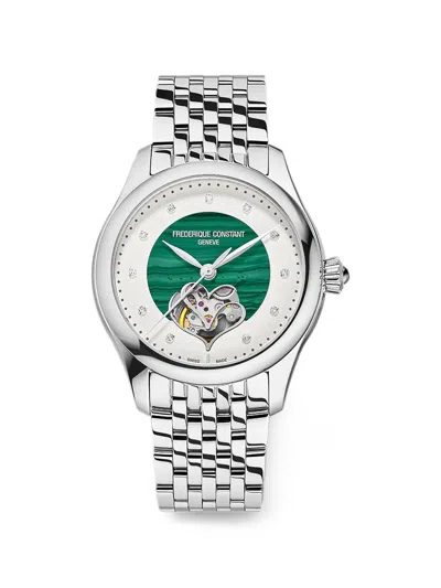 Frederique Constant Classics Double Heart Beat 36mm Watch In Silver