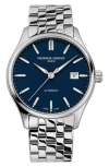 Frederique Constant Men's Swiss Automatic Stainless Steel Bracelet Watch 40mm In Silverone