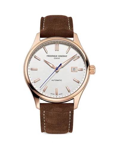 Frederique Constant Classics Index Watch, 40mm In White/brown