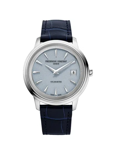 Frederique Constant Classics Moneta Solarmetre 39mm Watch In Blue