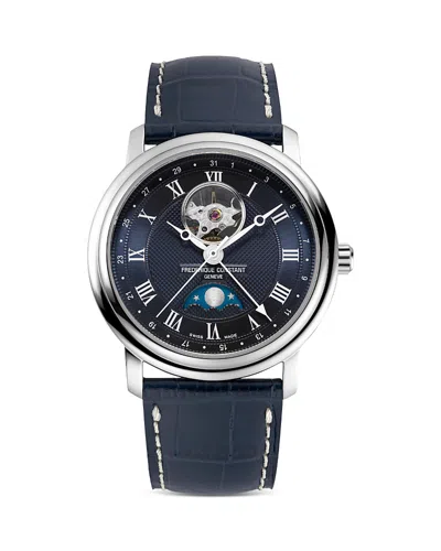 Frederique Constant Classics Moonphase Watch, 40mm In Blue