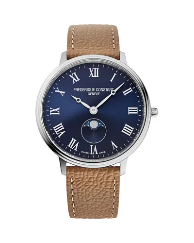 FREDERIQUE CONSTANT CLASSICS QUARTZ MOONPHASE WATCH, 39MM