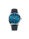 Frederique Constant Men's Swiss Automatic Runabout Blue Leather Strap Watch 42mm In Blue