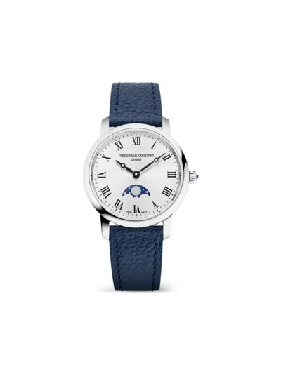 Frederique Constant Classics Slimline Moonphase 30mm In Silver