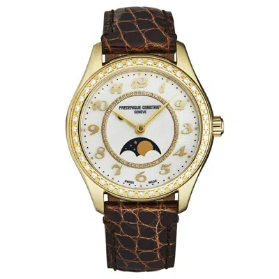 Frederique Constant Elegance Automatic Crystal Ladies Watch Fc-331mpwd3bd5 In Brown