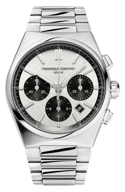 FREDERIQUE CONSTANT FREDERIQUE CONSTANT HIGHLIFE CHRONOGRAPH AUTOMATIC BRACELET WATCH, 41MM